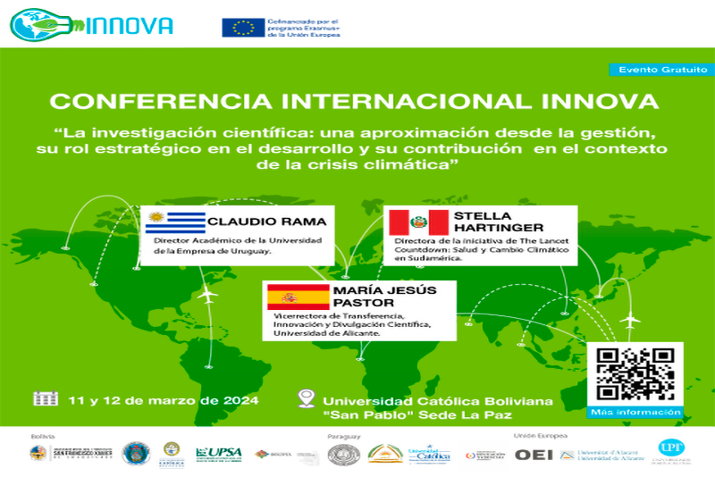 CONFERENCIA INTERNACIONAL INNOVA 2024 SE REALIZARÁ EN LA PAZ